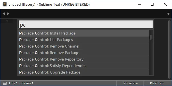 Package Control安装完成